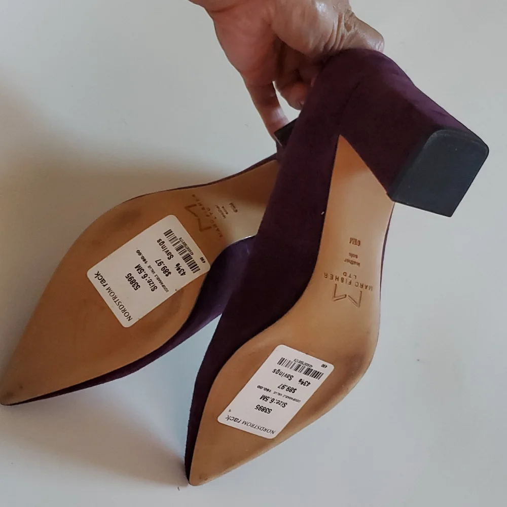 Marc Fisher LTD Suede Block Heel Pump - Picture 4 of 4